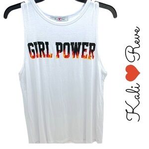 Kali Reve New Girl Power Fire Sleeveless T-Shirt